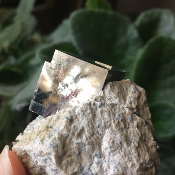 Pyrite cube on matrix - Picture 2 of 7